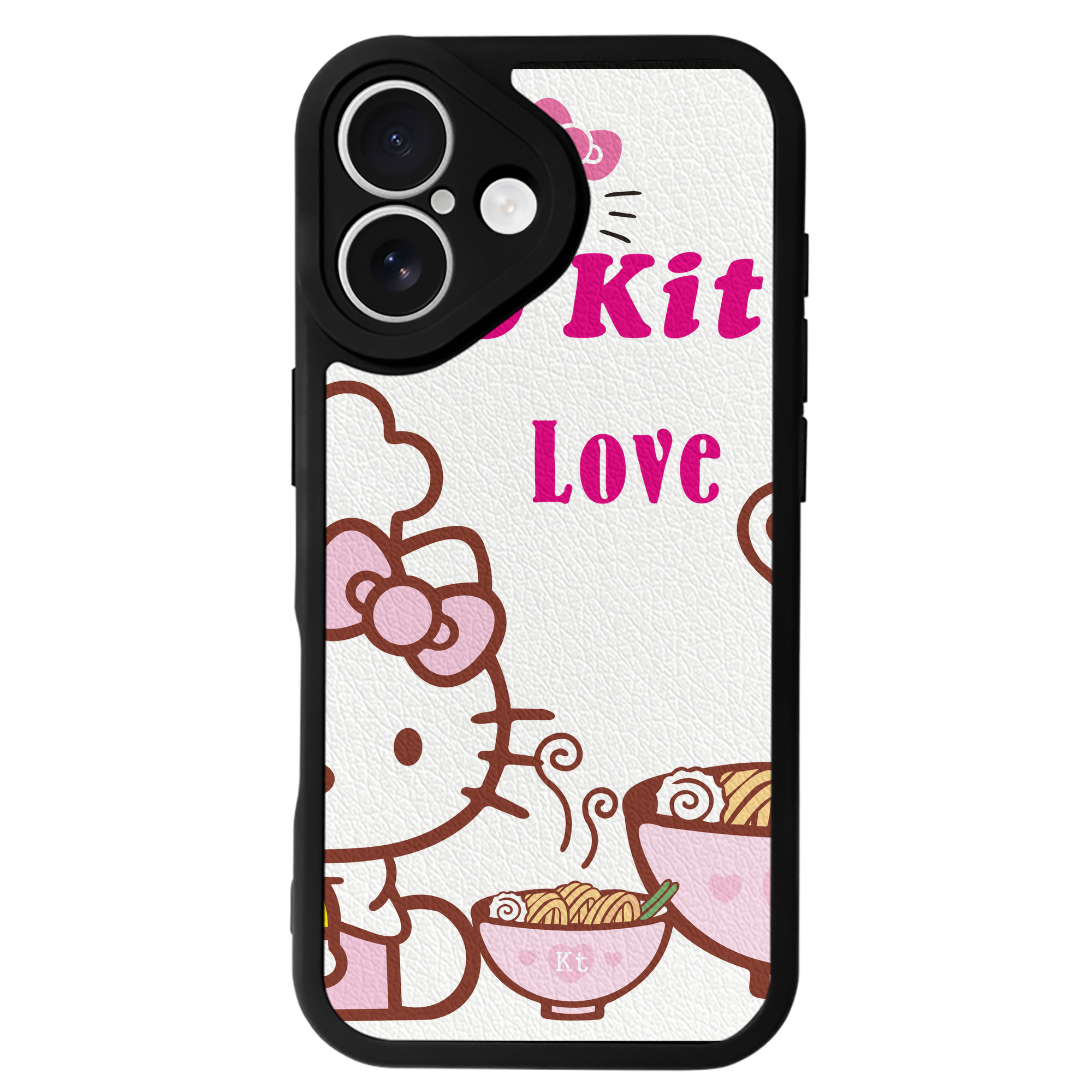 （画像用） Hello Kitty ハローキティ 【iPhone 16シリーズ対応】シリコンスマホケース（レザー調） 材質：シリコン